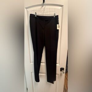 NWT Anne Klein Women Pant Black Trousers Mid Rise Straight Leg Career Size 4